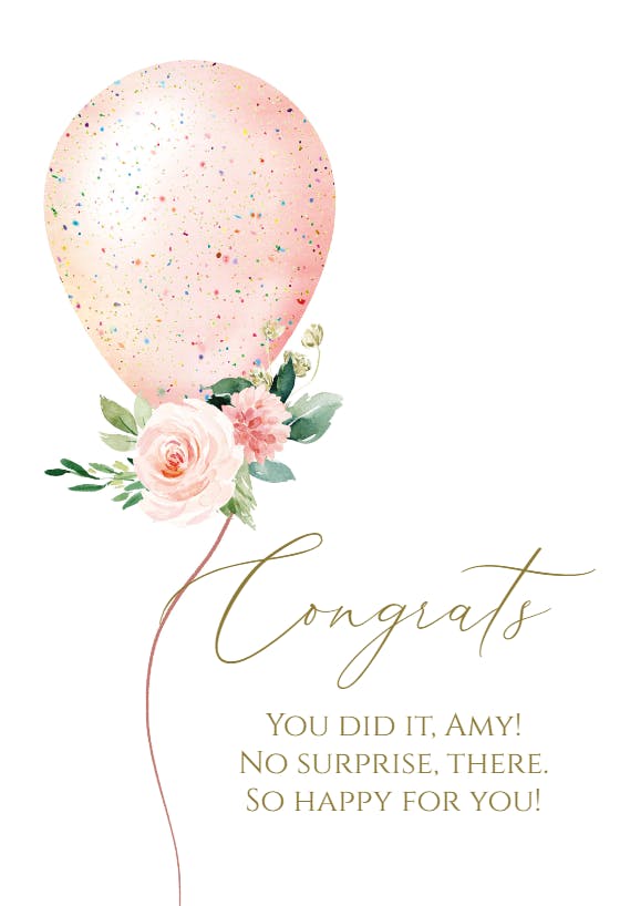 On the rise - congratulations card