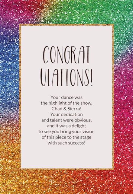 Panel in Panel - Congratulations Card