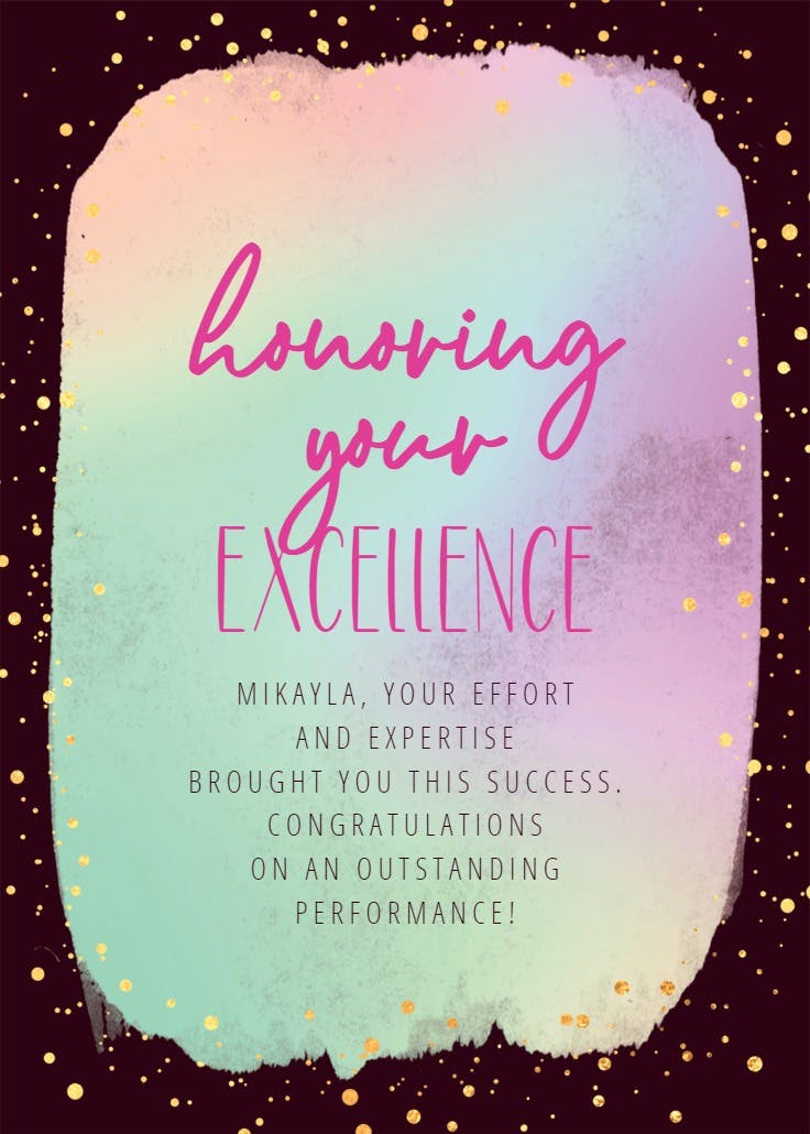 Pastels palette - congratulations card