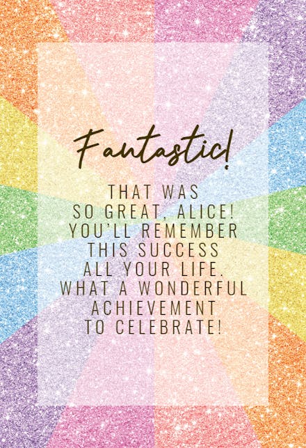 Radiant Rainbow - Congratulations Card