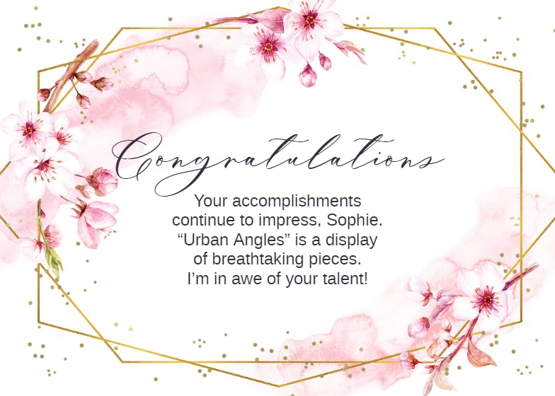 Sakura style - congratulations card