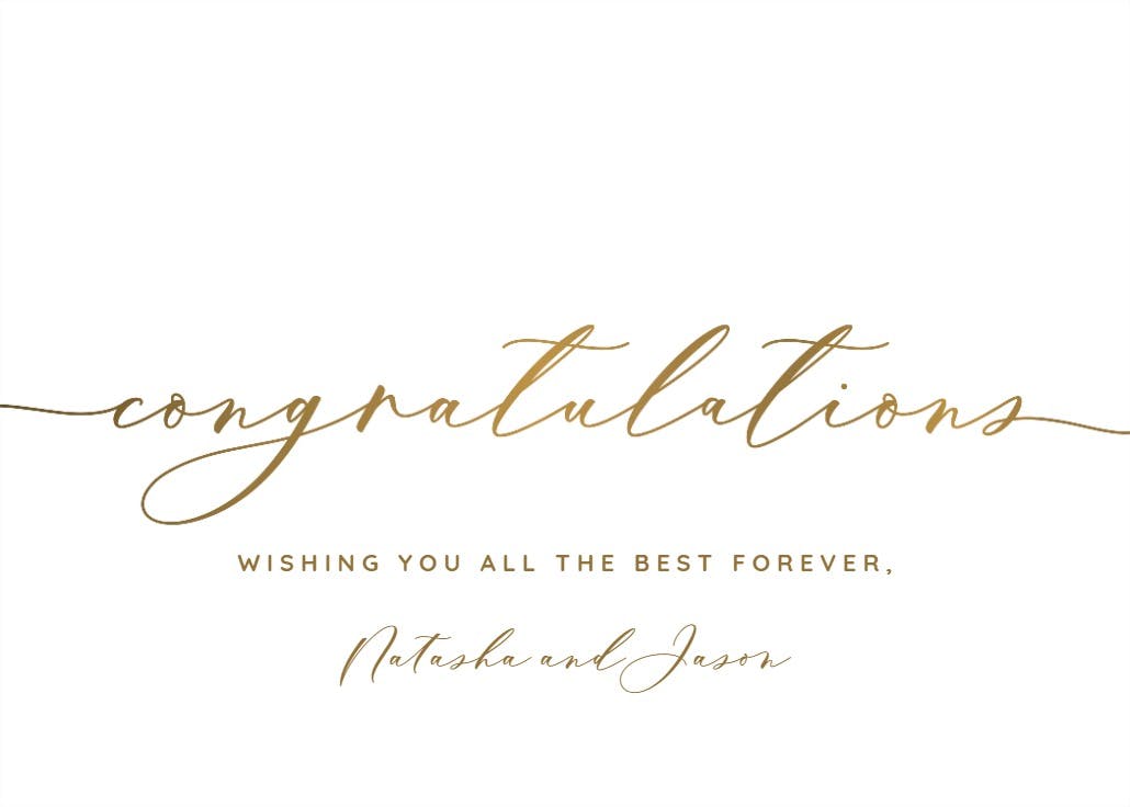 Scripted - wedding congratulations card