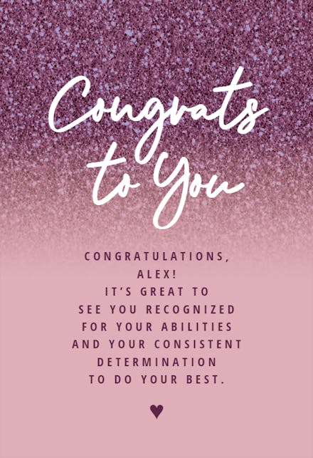 Sparkle Shower - Congratulations Card