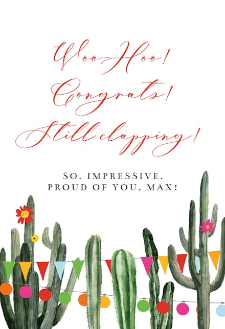 Standing Ovation - Good Luck With Exam Card