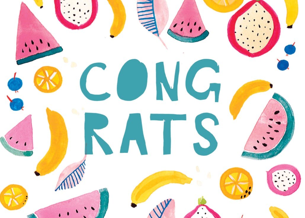 Summer vibes - congratulations card