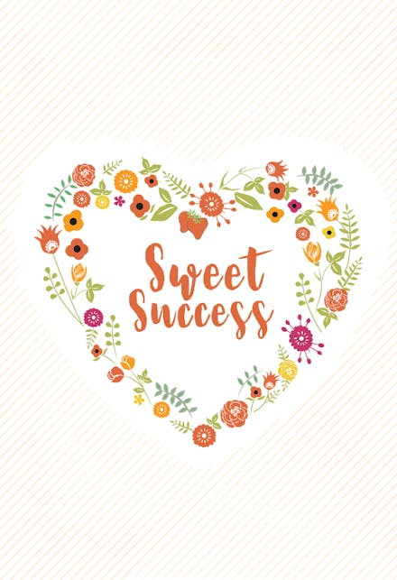 Sweet success - congratulations card
