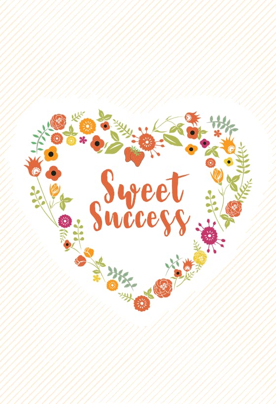 Sweet success - congratulations card