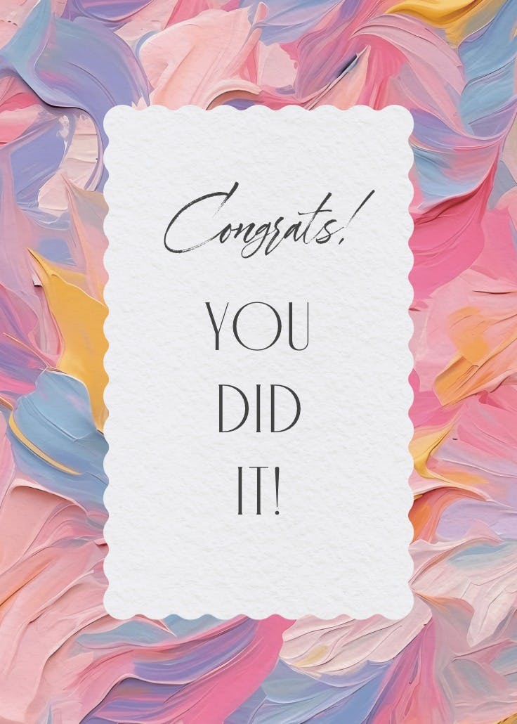 Textured pastel - thinking of you card