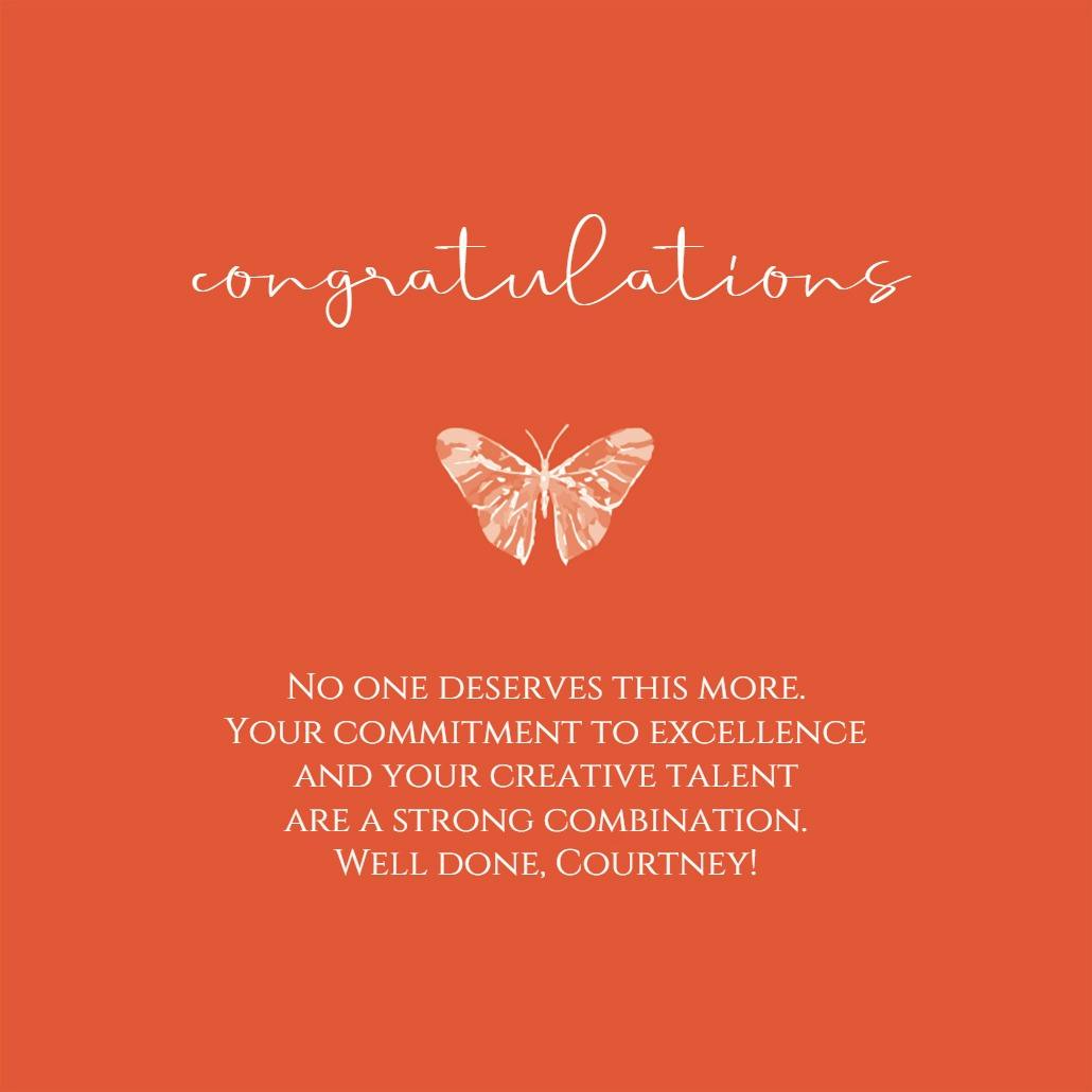 Think small - congratulations card