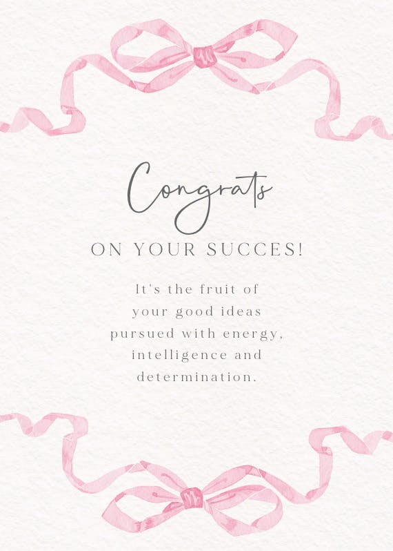 Tied with love - congratulations card