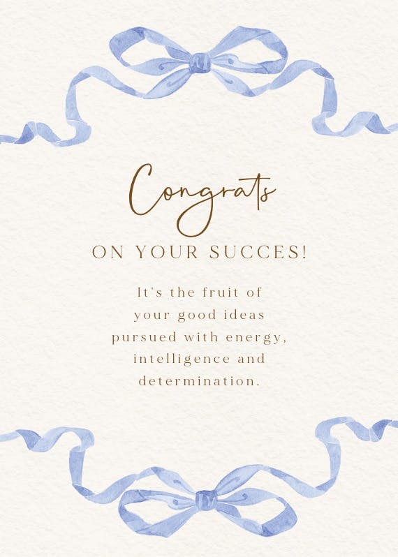 Tied with love -  free congratulations card