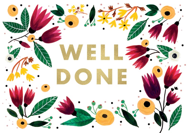 Well done - Congratulations Card (Free) | Greetings Island