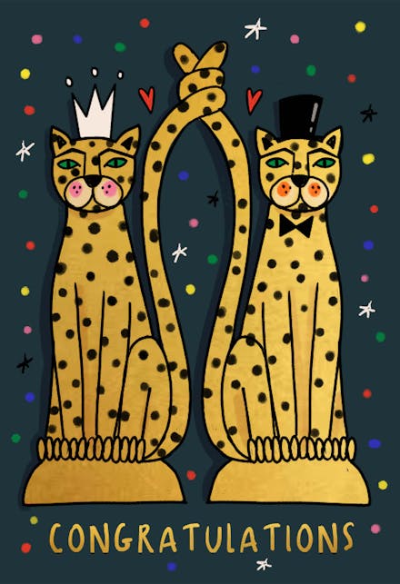 Wild wedding - wedding congratulations card