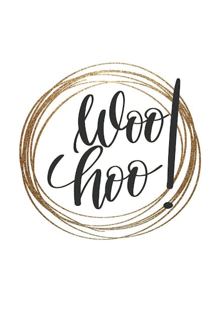 Woo hoo - congratulations card