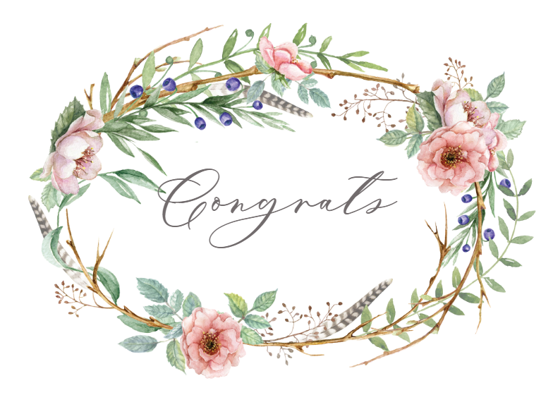 Purple Flowers - Engagement Congratulations Card | Greetings Island