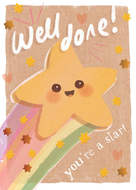 You're a star! -  tarjeta de graduación