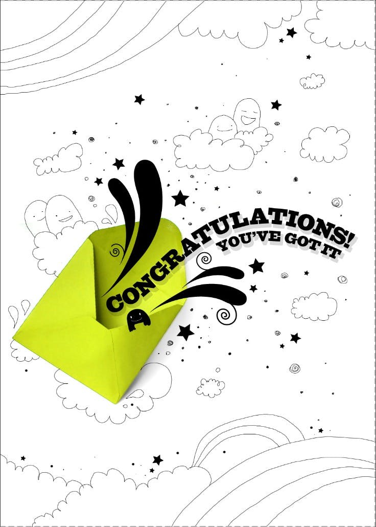 You've got it - congratulations card