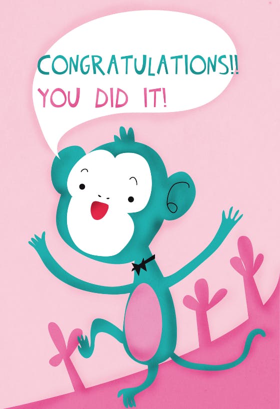You did it - tarjeta de felicitación