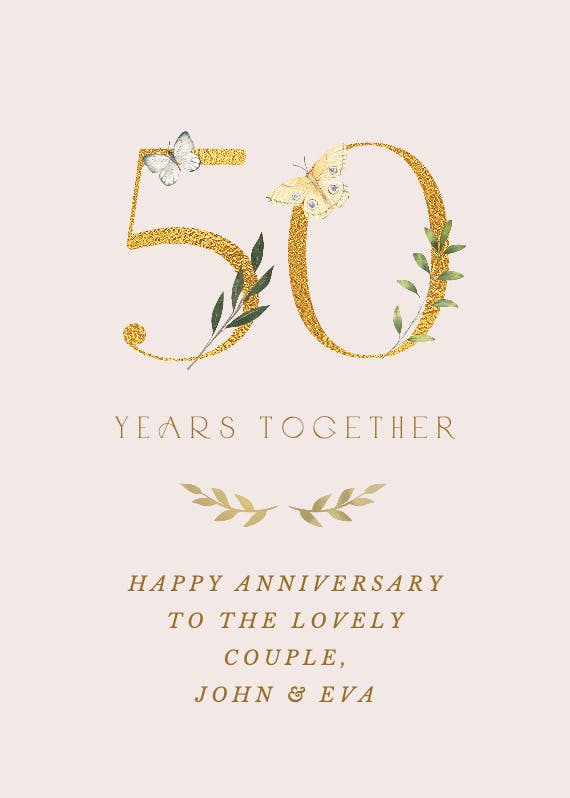 50 bits of love -  free anniversary card
