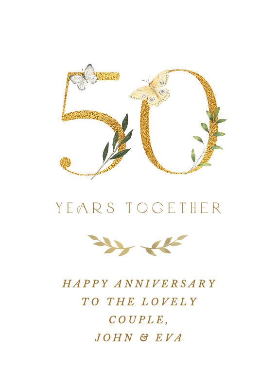 50 bits of love - anniversary card