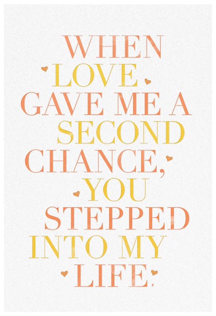 A Second Chance - Happy Anniversary Card