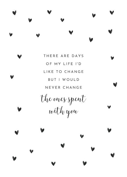 All the days - happy anniversary card