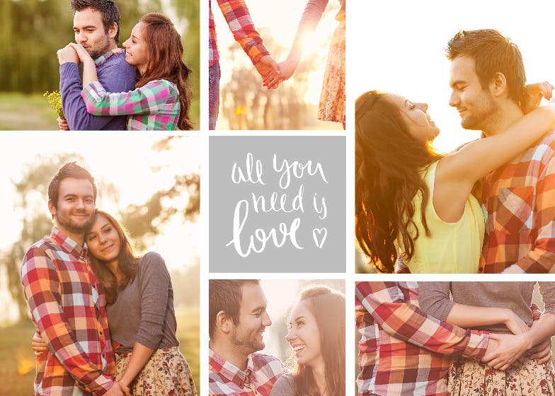 All you need is love -  free anniversary card