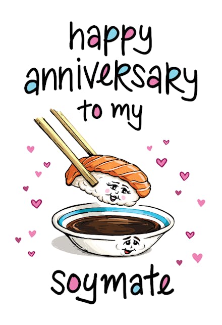 Anniversary Soy Mate - Happy Anniversary Card