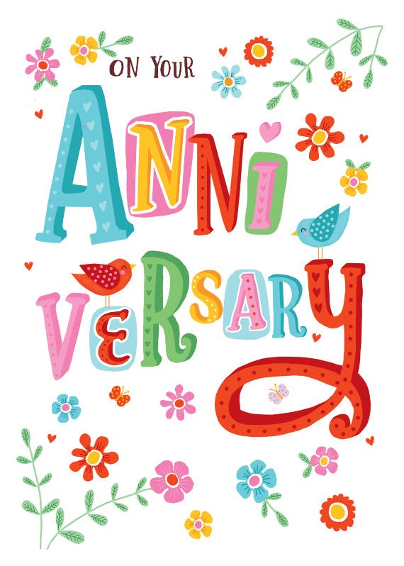 Anniversary type -  free anniversary card