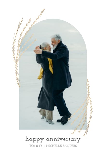 Arch with shiny branches - Anniversary Card