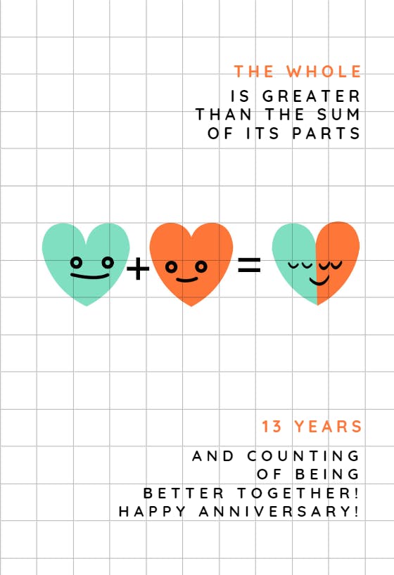 Better together - happy anniversary card