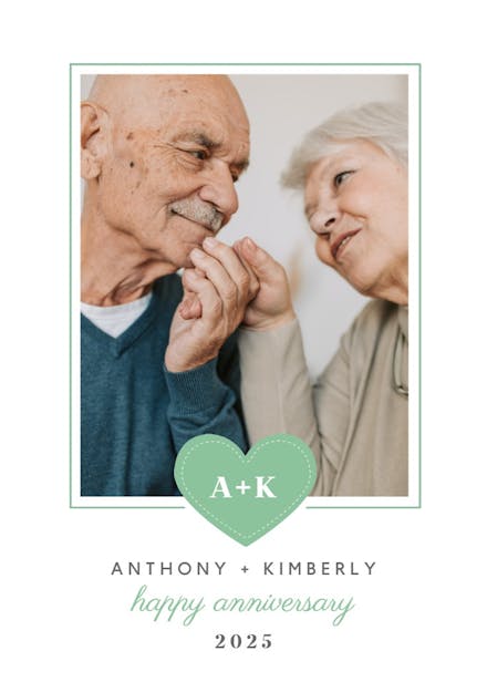 Big heart - happy anniversary card