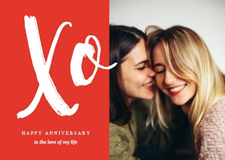 Big XO - Happy Anniversary Card