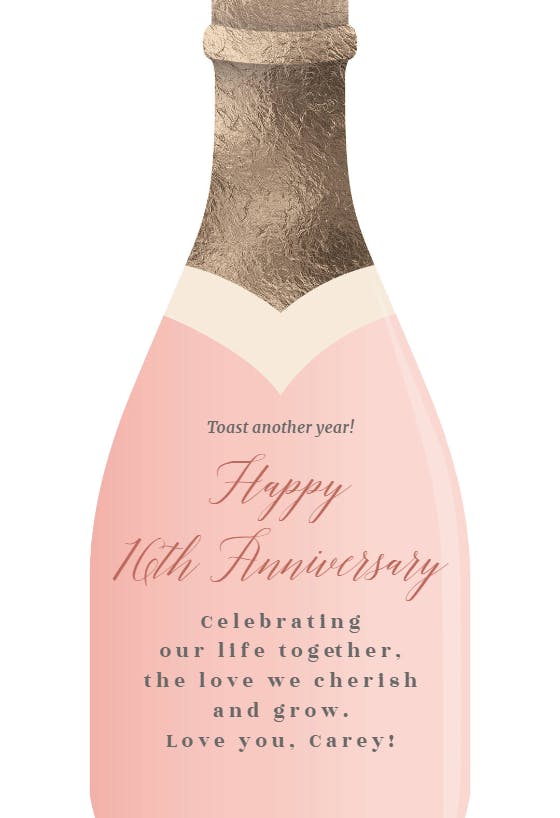 Champagne pop -  tarjeta de aniversario gratis