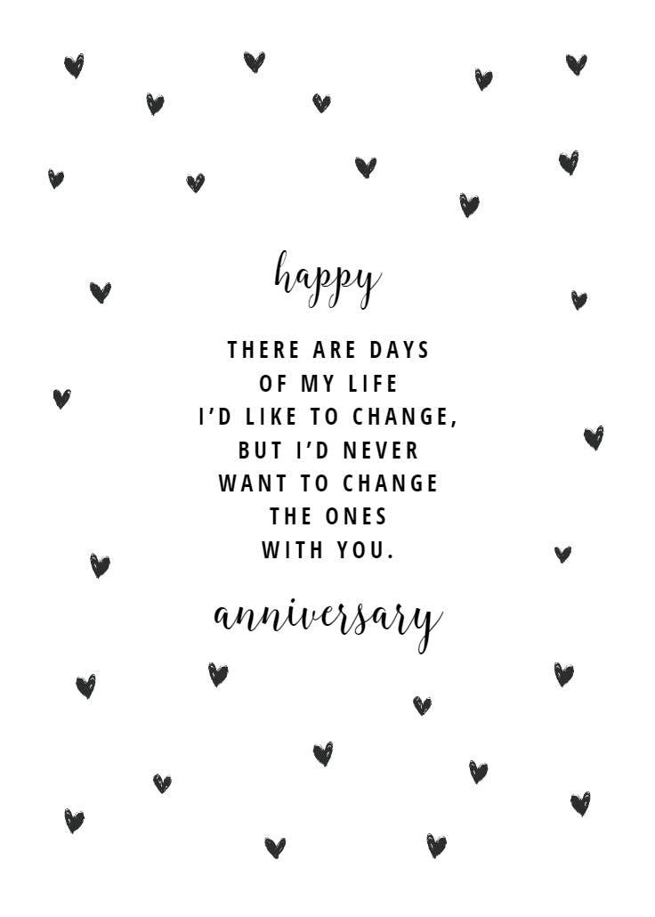 Confetti hearts - happy anniversary card