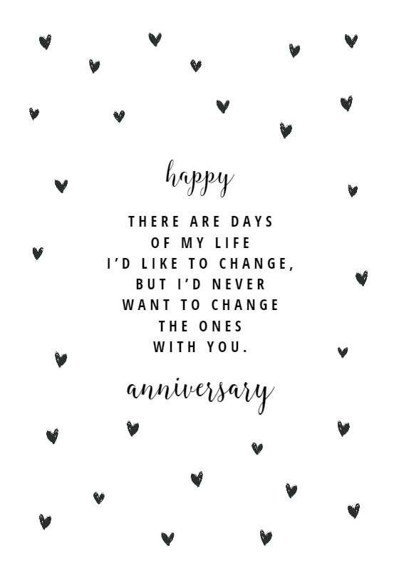 Confetti hearts - happy anniversary card