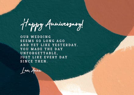 Dark Pallette - Happy Anniversary Card