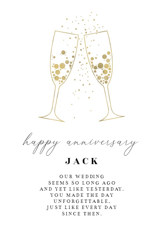 Drink clink - happy anniversary card