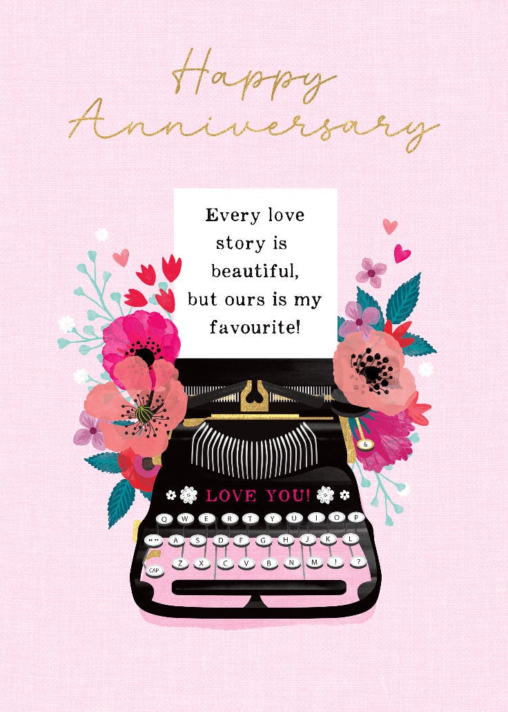 Favorite love story - happy anniversary card