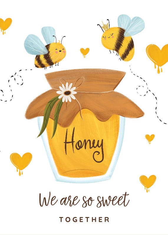 Forever honeys - happy anniversary card