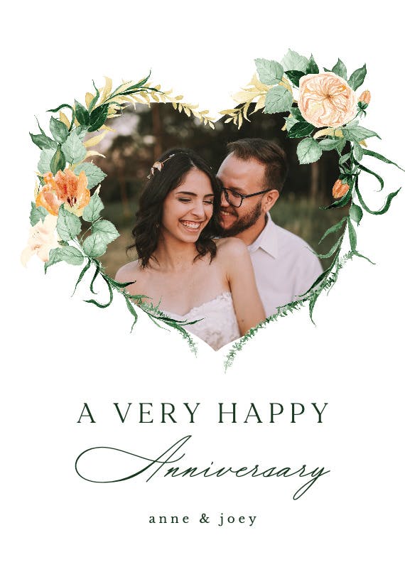 Indian summer love - happy anniversary card