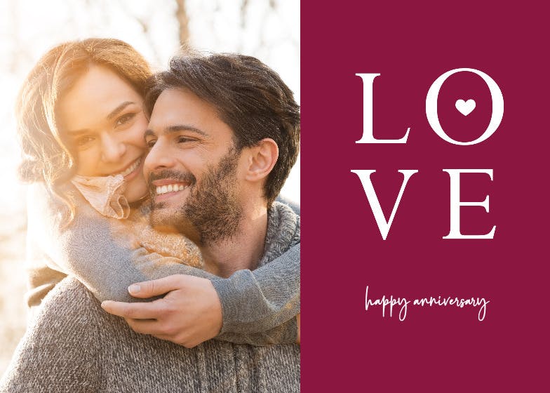 Love -  free anniversary card