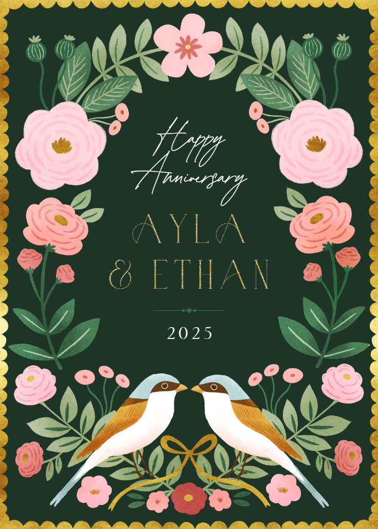 Love Birds - Happy Anniversary Card | Greetings Island