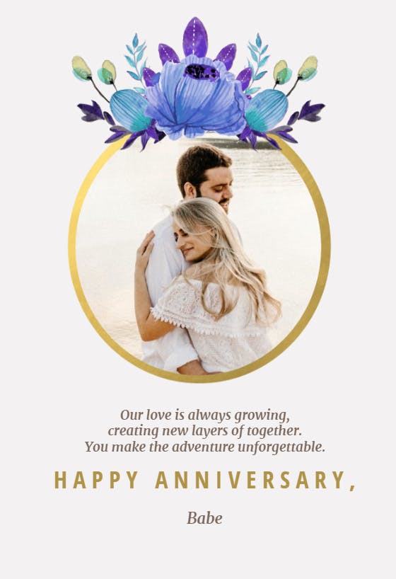 Love circle - happy anniversary card
