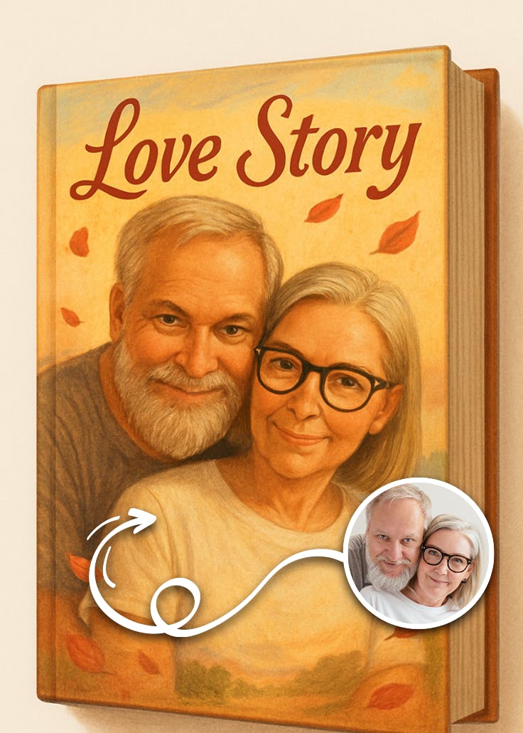 Love story - happy anniversary card