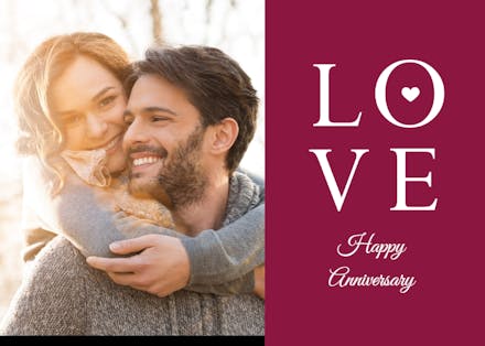 Love - Happy Anniversary Card