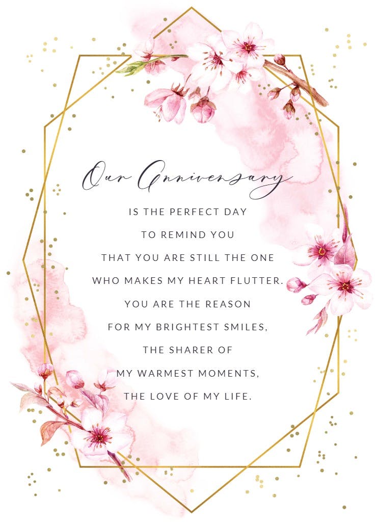 Lovely love - anniversary card
