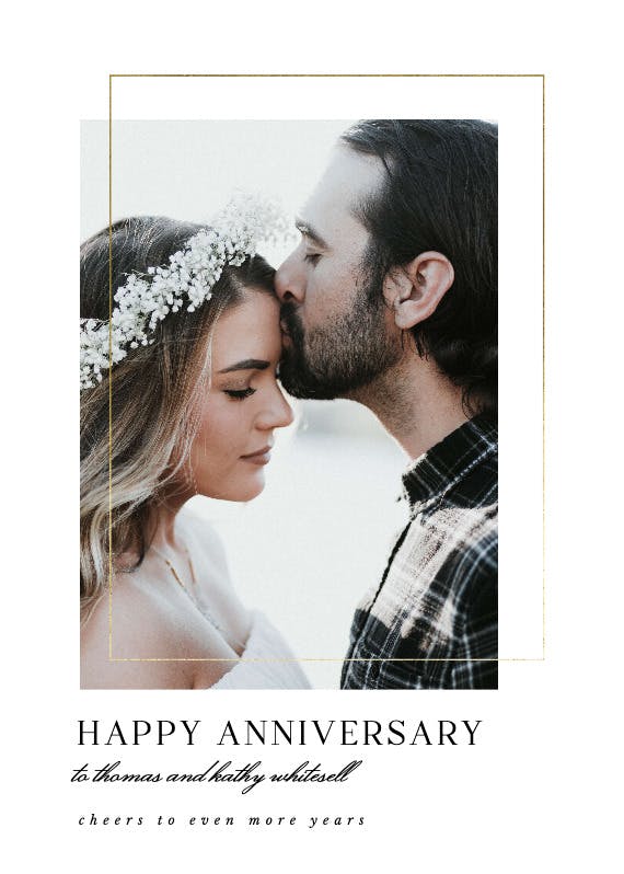Lux photo frame - happy anniversary card
