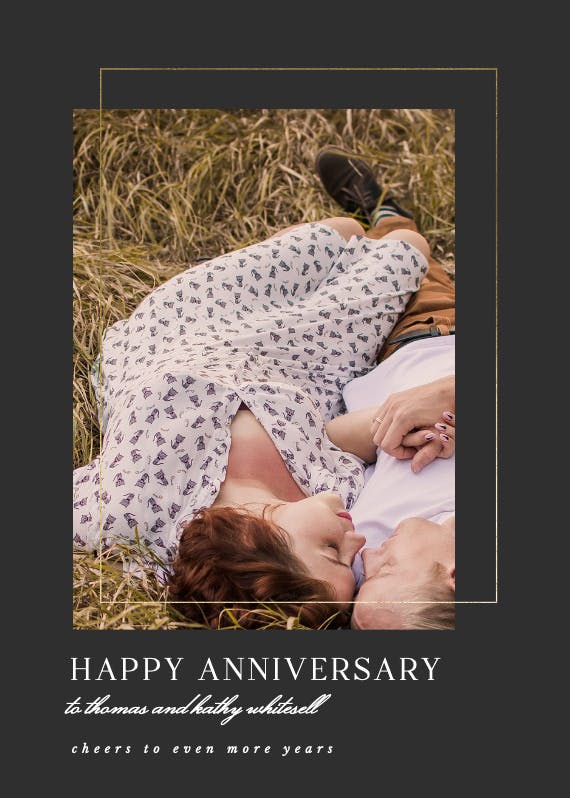 Lux photo frame - anniversary card