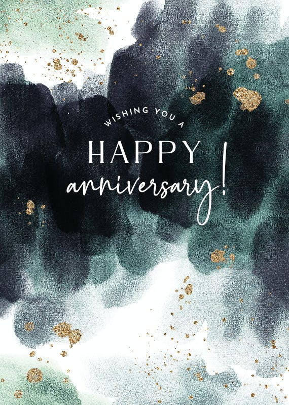 Marble sparkle - happy anniversary card